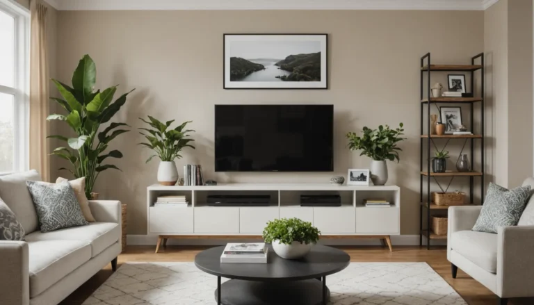 décorer l’étagère au-dessus de la télévision